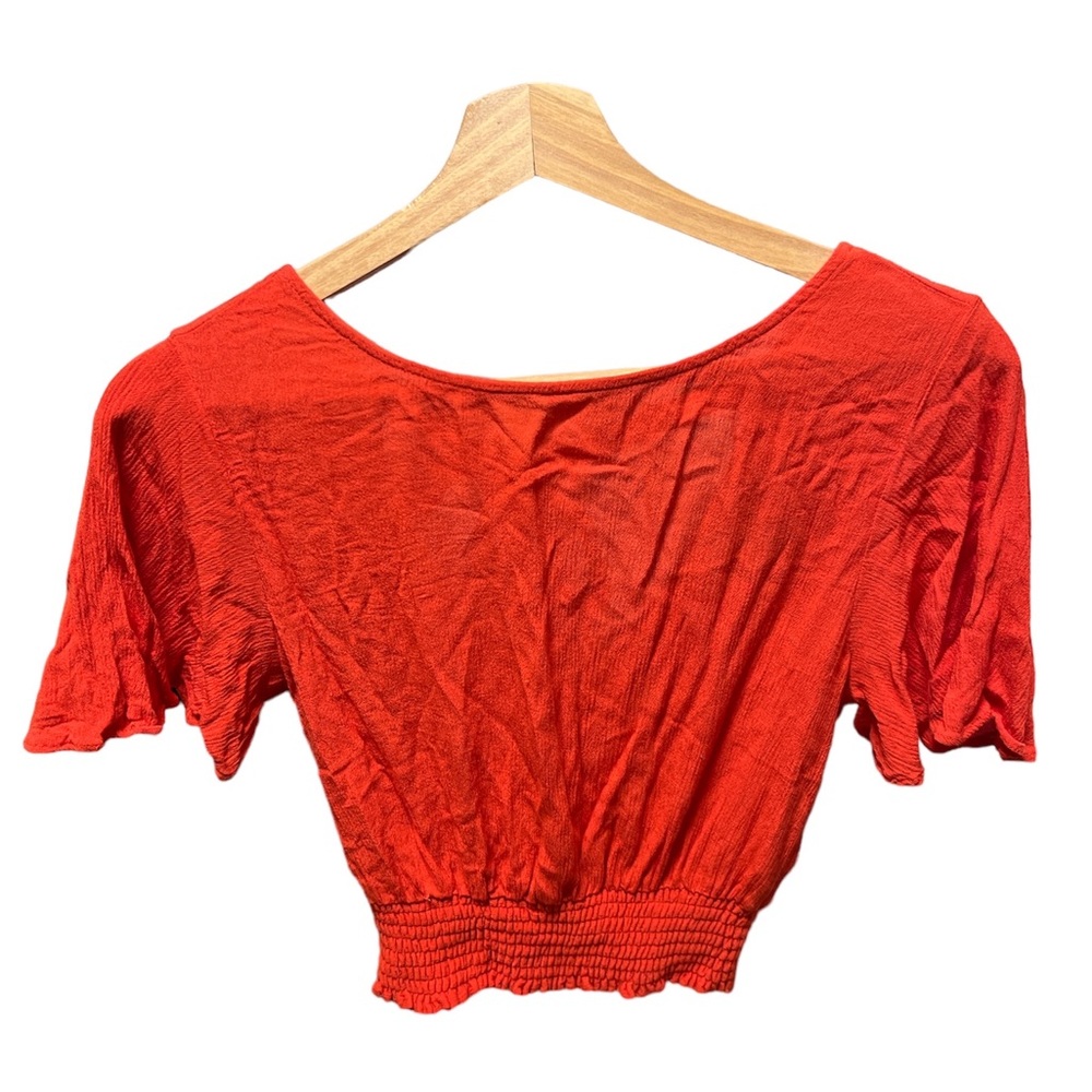 Red crop top